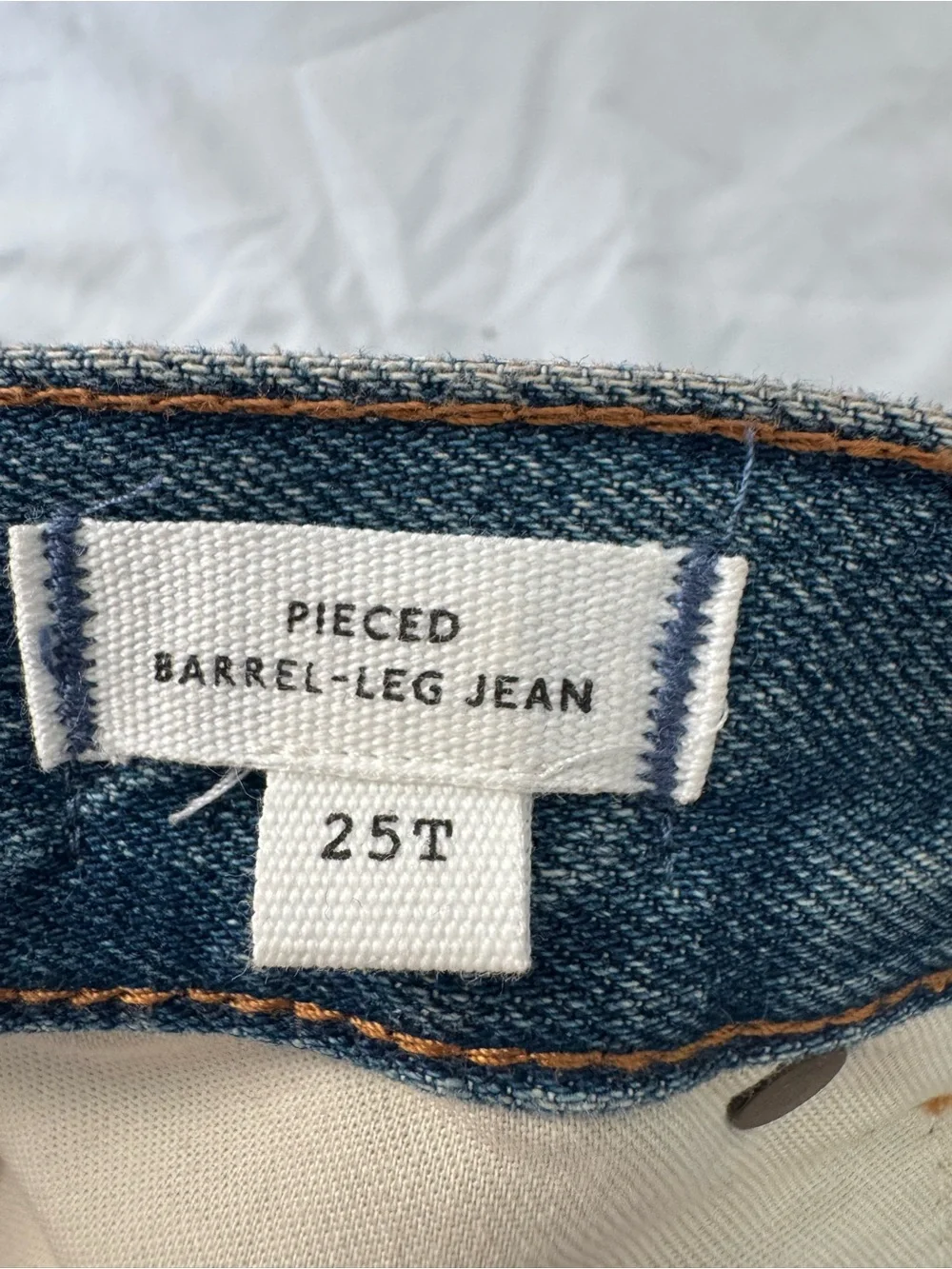MADEWELL pieced barrel-leg Jean size 25Tall